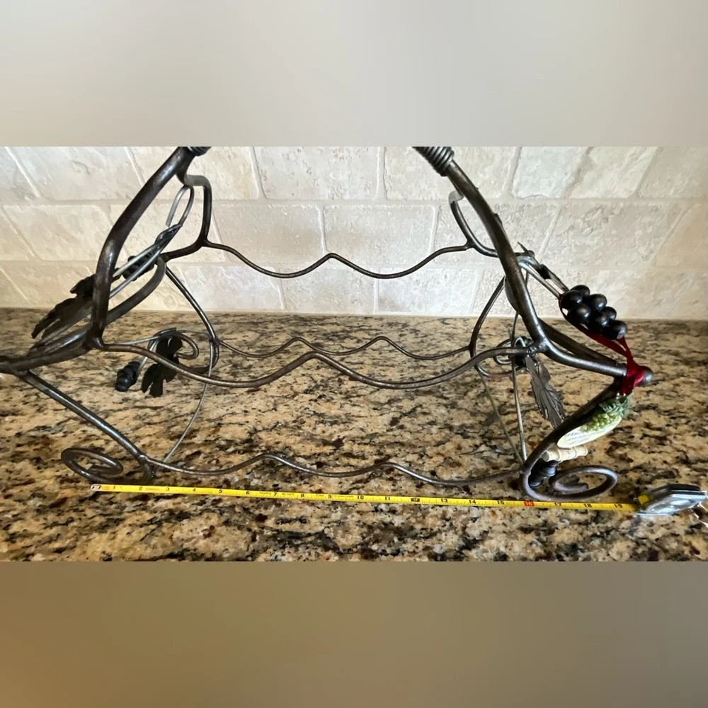 Countertop Wine Rack Wrought Iron - Picture 5 of 6